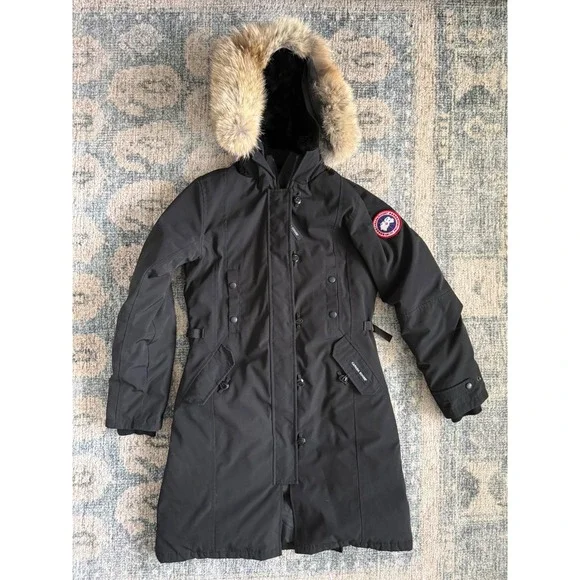 Canada Goose Kensington Black Parka Women's Size Small Excellent Condition - Picture 1 of 8